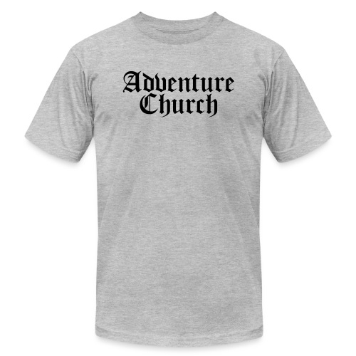 Old English - Adventure Church - Unisex Jersey T-Shirt by Bella + Canvas