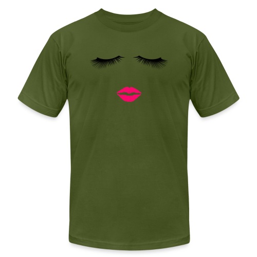 Lipstick and Eyelashes - Unisex Jersey T-Shirt by Bella + Canvas
