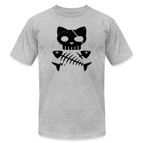 Cat Skeleton Pirater Fish - Unisex Jersey T-Shirt by Bella + Canvas