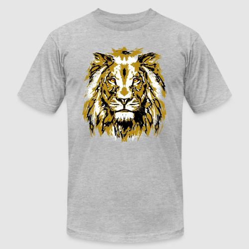 Grunge Lion Head Portrait Drawing - Vintage Lion - Unisex Jersey T-Shirt by Bella + Canvas