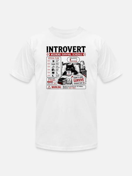 Introvert Weekend Survival Schedule - Unisex Jersey T-Shirt by Bella + Canvas -
