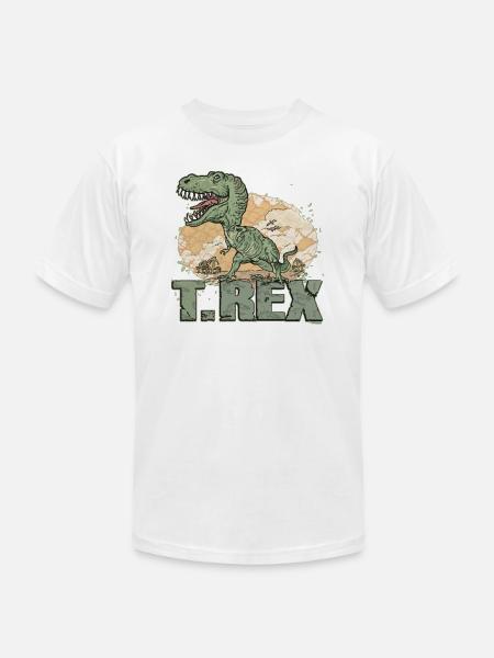 T Rex Tyrannosaurus Rex - Unisex Jersey T-Shirt by Bella + Canvas - heather gray