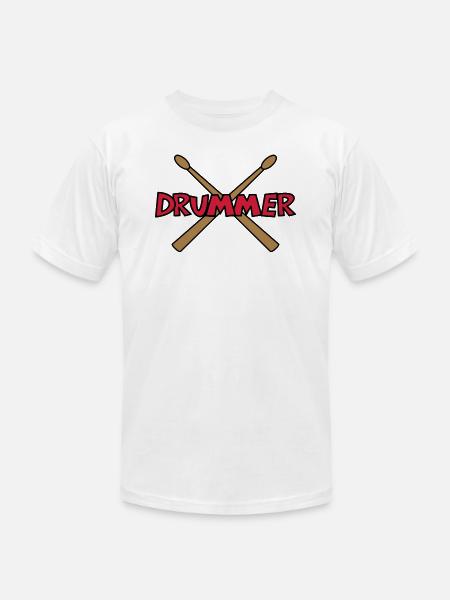 Drummer Crossed Drumsticks - Unisex Jersey T-Shirt by Bella + Canvas -