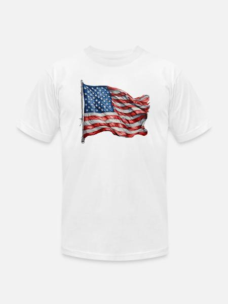 America flag - Unisex Jersey T-Shirt by Bella + Canvas - 