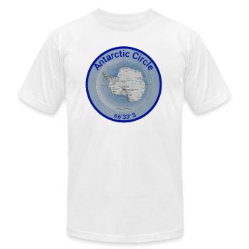 Antartic circle map with Latitude - Unisex Jersey T-Shirt by Bella + Canvas - heather gray - Front - Jose (178cm)