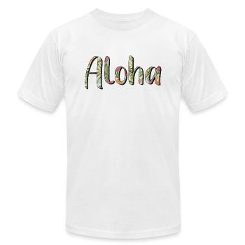 Summer Vibes - Unisex Jersey T-Shirt by Bella + Canvas - heather gray - Front - Jose (178cm)