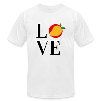 I Love Haden Mango - Unisex Jersey T-Shirt by Bella + Canvas -  - Front - Jose (178cm)