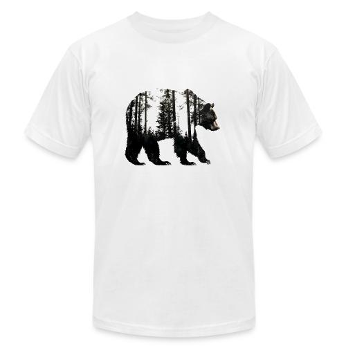Evergreen Bear Silhouette - Unisex Jersey T-Shirt by Bella + Canvas