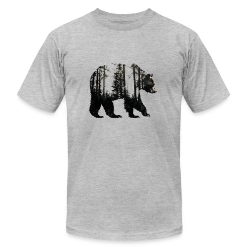 Evergreen Bear Silhouette - Unisex Jersey T-Shirt by Bella + Canvas