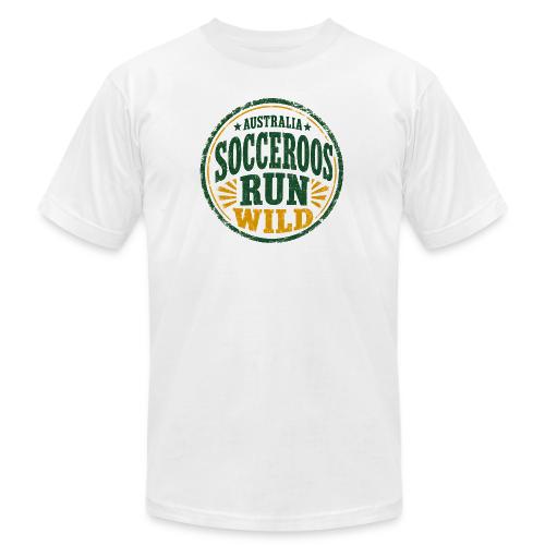 Australia Soccer Fan Shirt — Socceroos Run Wild - Unisex Jersey T-Shirt by Bella + Canvas