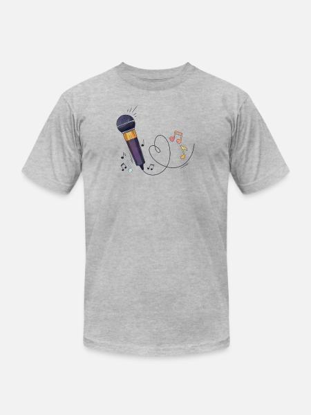 Microphone Music - Unisex Jersey T-Shirt by Bella + Canvas -