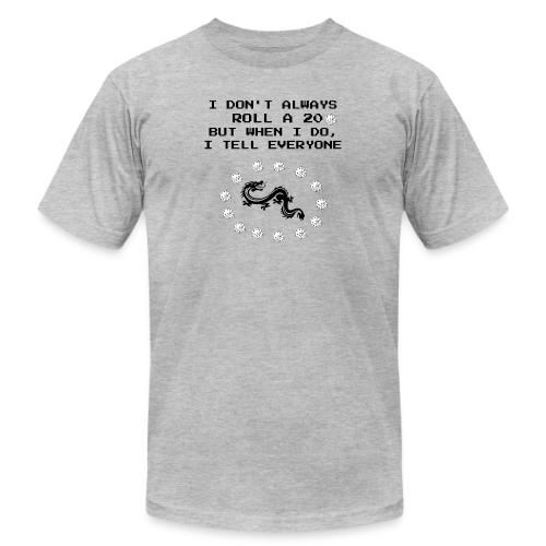 I Don't Always Roll a 20 D&D T-Shirt | Retro 8-Bit - Unisex Jersey T-Shirt by Bella + Canvas
