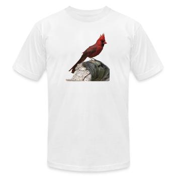 Cardinal - Unisex Jersey T-Shirt by Bella + Canvas - heather gray - Front - Jose (178cm)