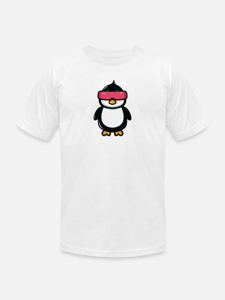 VR penguin - Unisex Jersey T-Shirt by Bella + Canvas -