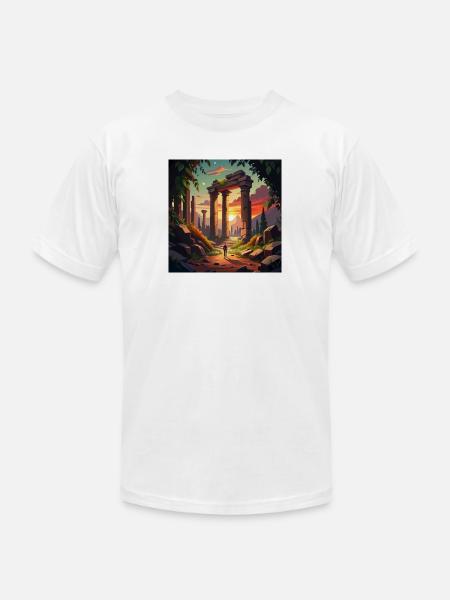 Exploring Ancient Ruins - Unisex Jersey T-Shirt by Bella + Canvas -