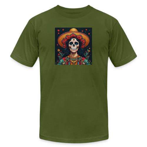 Charra Skull Art | Traditional Mexican Design - Unisex Jersey T-Shirt by Bella + Canvas