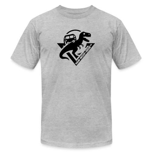 Dinosaur Fossil Camper Van Logo - Unisex Jersey T-Shirt by Bella + Canvas