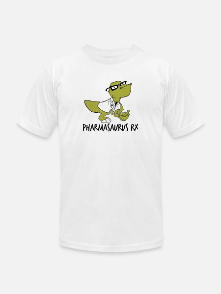 Pharmasaurus Rx Pharmacy Gift - Unisex Jersey T-Shirt by Bella + Canvas -