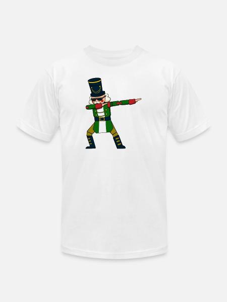 Christmas Soldier Dabbing Nutcracker - Unisex Jersey T-Shirt by Bella + Canvas - 