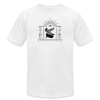 pharaoh eye - Unisex Jersey T-Shirt by Bella + Canvas - heather gray - Front - Jose (178cm)