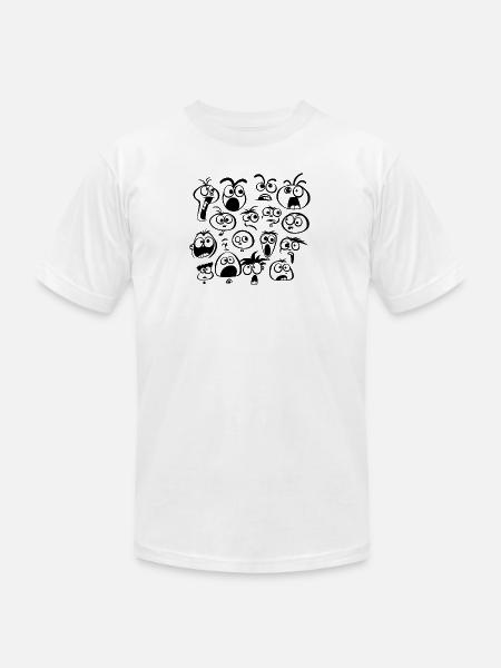 Funny Faces - Unisex Jersey T-Shirt by Bella + Canvas - 