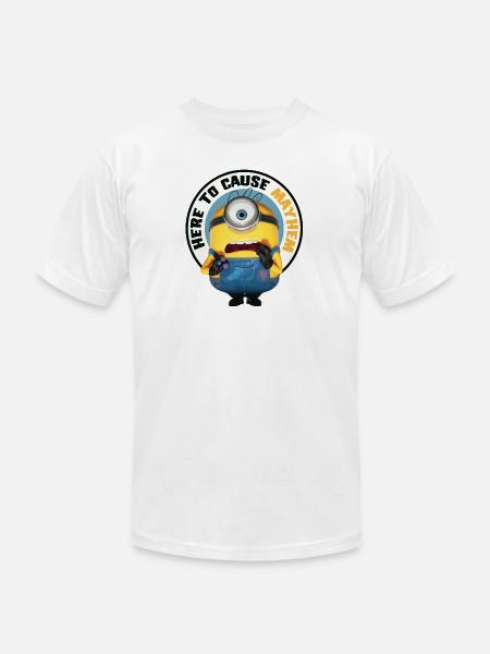Minions Here To Cause Mayhem With Minion - Unisex Jersey T-Shirt by Bella + Canvas - heather gray
