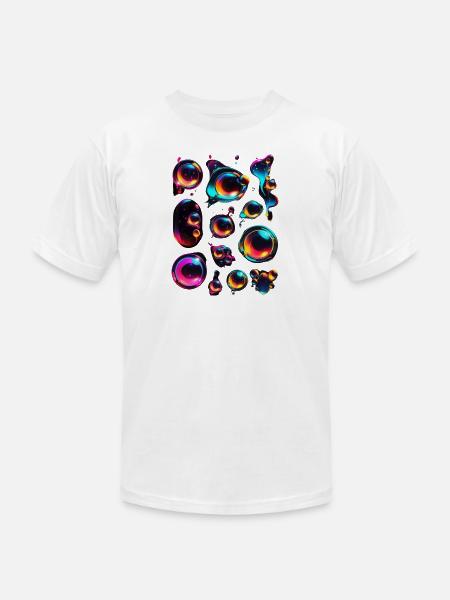 Colourful bubble blobs - Unisex Jersey T-Shirt by Bella + Canvas - 