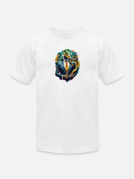 Snake in suit - Unisex Jersey T-Shirt by Bella + Canvas -