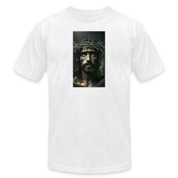 Jesus Christ. - Unisex Jersey T-Shirt by Bella + Canvas - heather gray - Front - Jose (178cm)