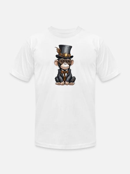 Well-dressed chimpanzee - Unisex Jersey T-Shirt by Bella + Canvas -