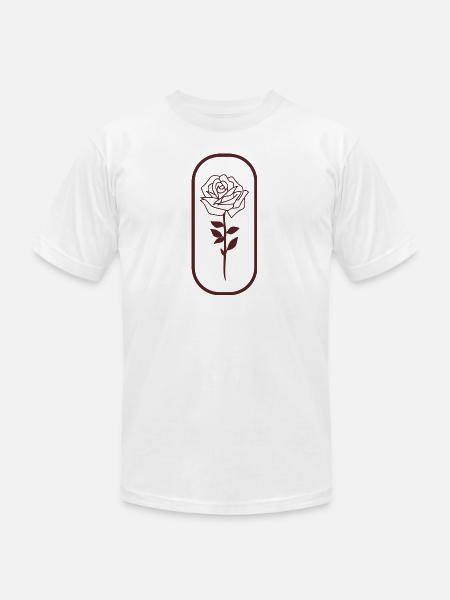 Red rose - Unisex Jersey T-Shirt by Bella + Canvas - 