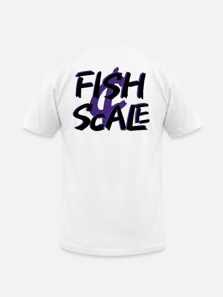 Purple Fish Sale Brush Art - Unisex Jersey T-Shirt by Bella + Canvas - 