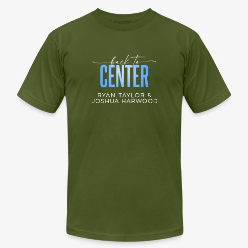 Back to Center Title White - Unisex Jersey T-Shirt by Bella + Canvas