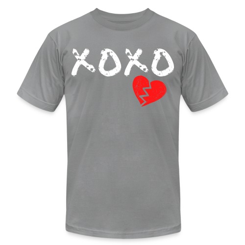 XOXO Heart Break (White & Red version) - Unisex Jersey T-Shirt by Bella + Canvas
