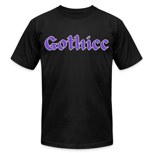 Gothicc (Purple Violet on Black) - Unisex Jersey T-Shirt by Bella + Canvas