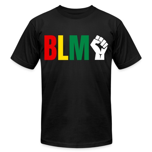 BLM Black Lives Matter Fist Black History Month - Unisex Jersey T-Shirt by Bella + Canvas