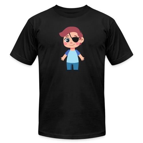 Boy with eye patch - Unisex Jersey T-Shirt by Bella + Canvas