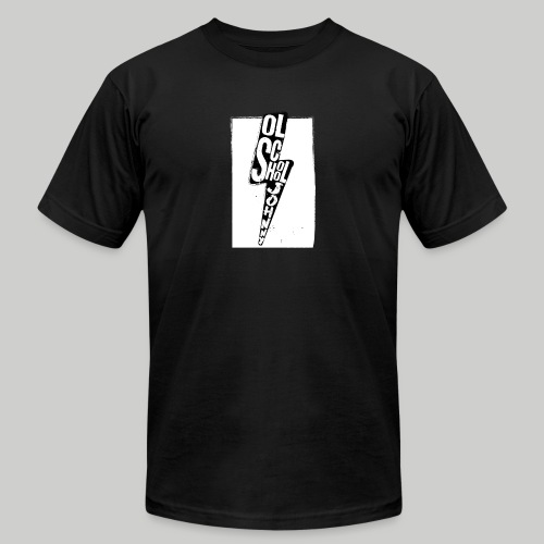 Ol' School Johnny Black and White Lightning Bolt - Unisex Jersey T-Shirt by Bella + Canvas