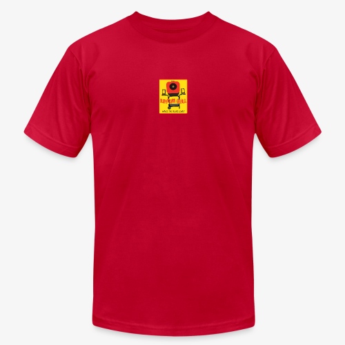 Rhythm Grill patch logo - Unisex Jersey T-Shirt by Bella + Canvas