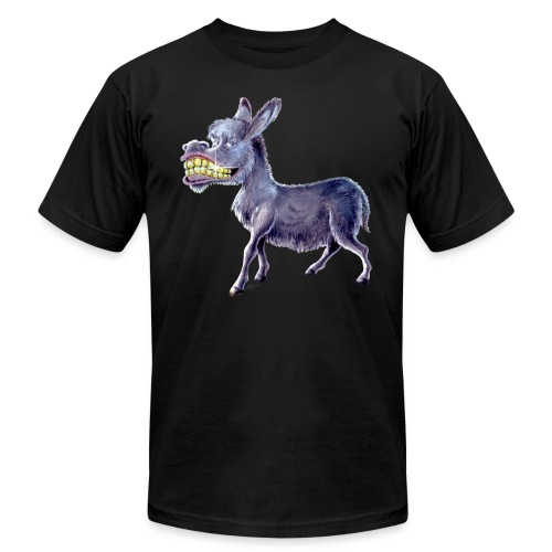 Funny Keep Smiling Donkey - Unisex Jersey T-Shirt by Bella + Canvas