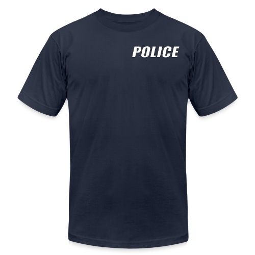 Police White - Unisex Jersey T-Shirt by Bella + Canvas
