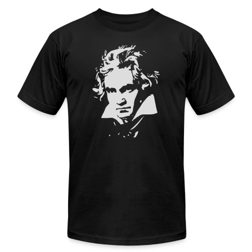 Ludvig Van Beethoven negative for dark shirts - Unisex Jersey T-Shirt by Bella + Canvas