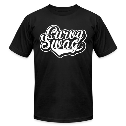 Curvy Swag Reversed Out Design - Unisex Jersey T-Shirt by Bella + Canvas