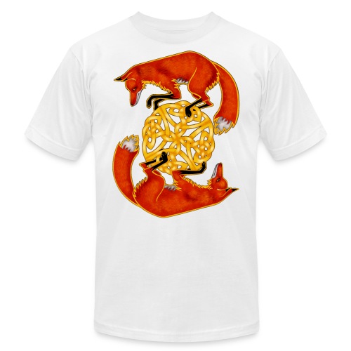 Circling Foxes - Unisex Jersey T-Shirt by Bella + Canvas
