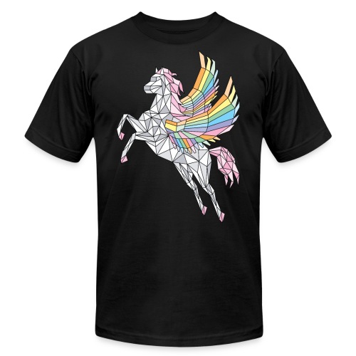 Geometric Pegasus (rainbow) - Unisex Jersey T-Shirt by Bella + Canvas