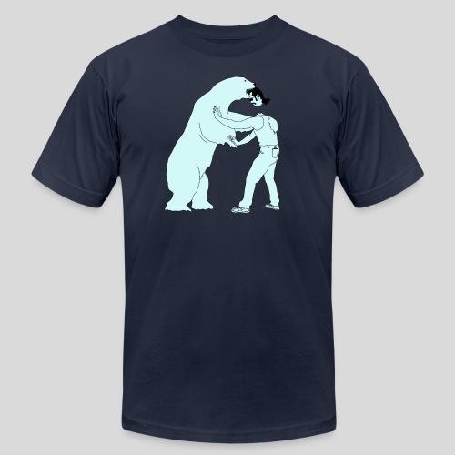 mullethead vs polar bear - Unisex Jersey T-Shirt by Bella + Canvas