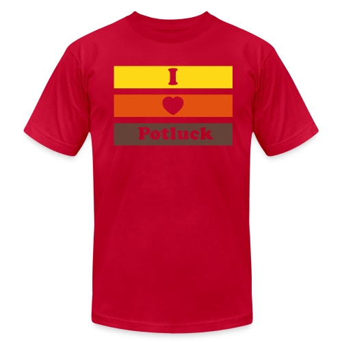 I Heart Potluck - Unisex Jersey T-Shirt by Bella + Canvas