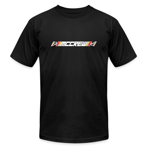MCCREW back logo - Unisex Jersey T-Shirt by Bella + Canvas