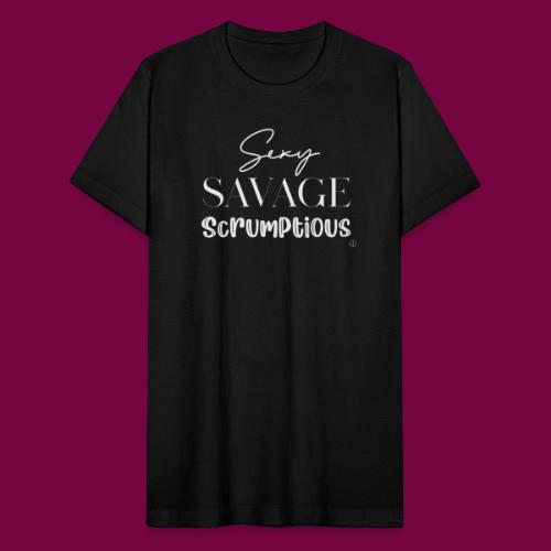Sexy, savage, scrumptious - Unisex Jersey T-Shirt by Bella + Canvas