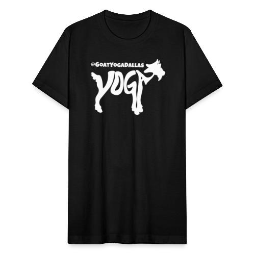 Goat Yoga Dallas White Logo - Unisex Jersey T-Shirt by Bella + Canvas